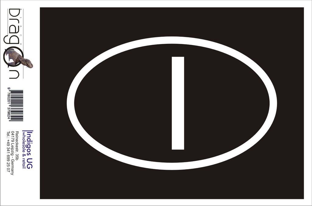 Aufkleber / Autoaufkleber - JDM / Die cut / Auto / OEM - Italien - 110x70 mm rot - Heckscheibe / Heckscheibenaufkleber