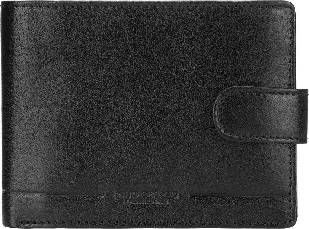 Portefeuille RFID Mato Grosso en cuir véritable avec zip pour homme