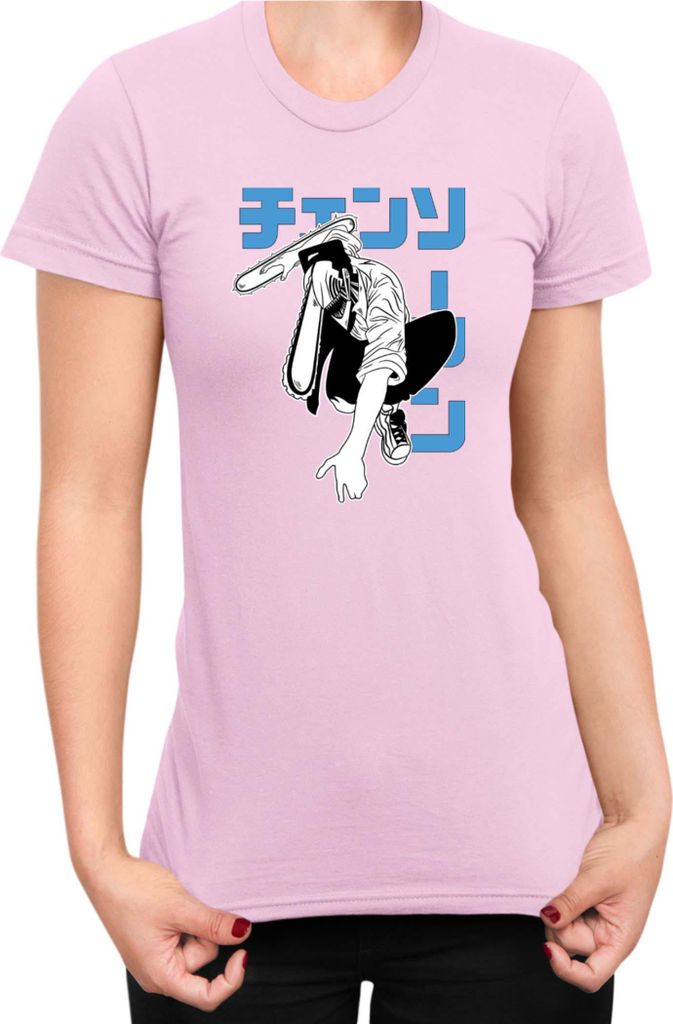 Damen T-Shirt Manga Japan Anime Comics Animation Chainsaw Anime manga Man 06, Lady L / Hellrosa