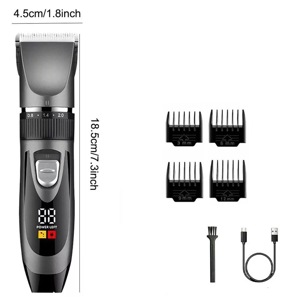 Kabelloser Haarschneider für Herren mit 4 Aufsätzen, USB Akku Barttrimmer und Haartrimmer Set