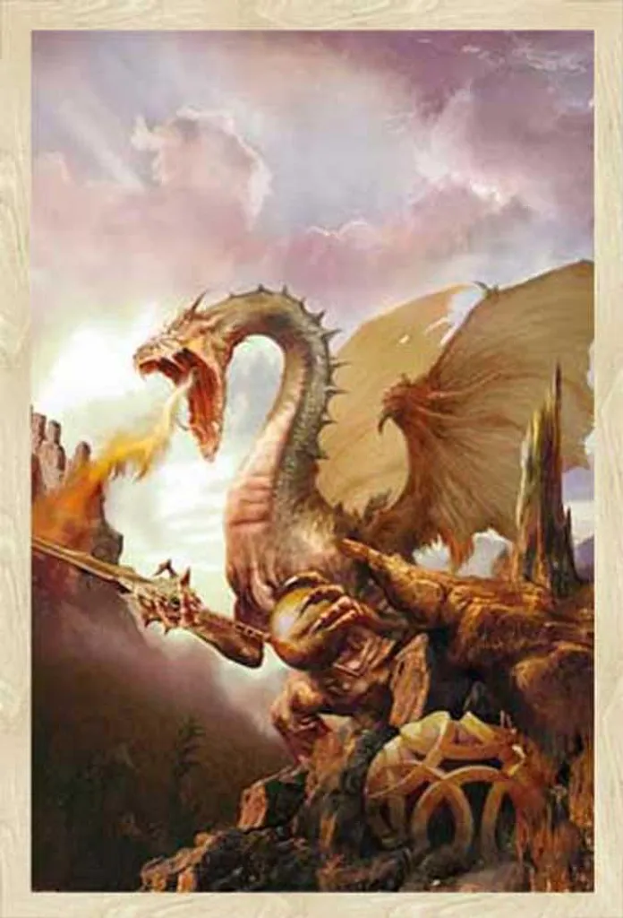 Poster Shinsuke Drago con Cornice Rovere e Vetro Acrilico - Decor Casa