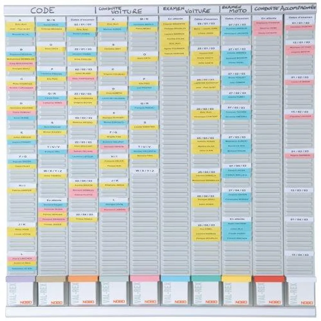 Planificateur universel Nobo 645x960 pour agenda et gestion de projets