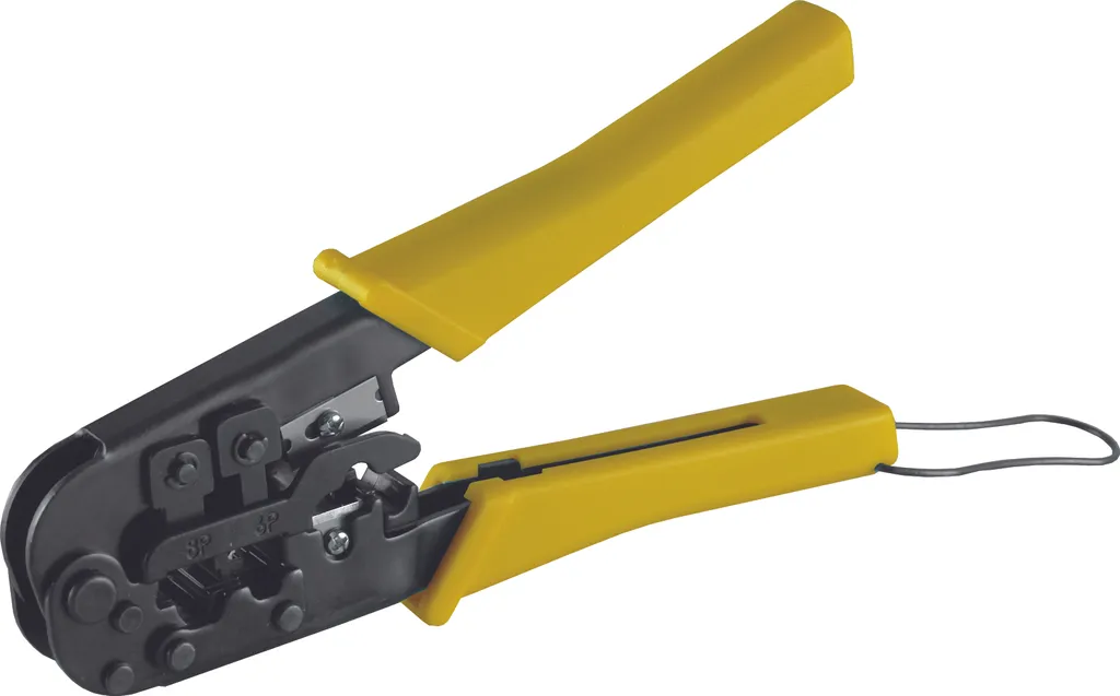 Pince à sertir multifonction RJ45 et RJ11 avec coupe-câble intégré