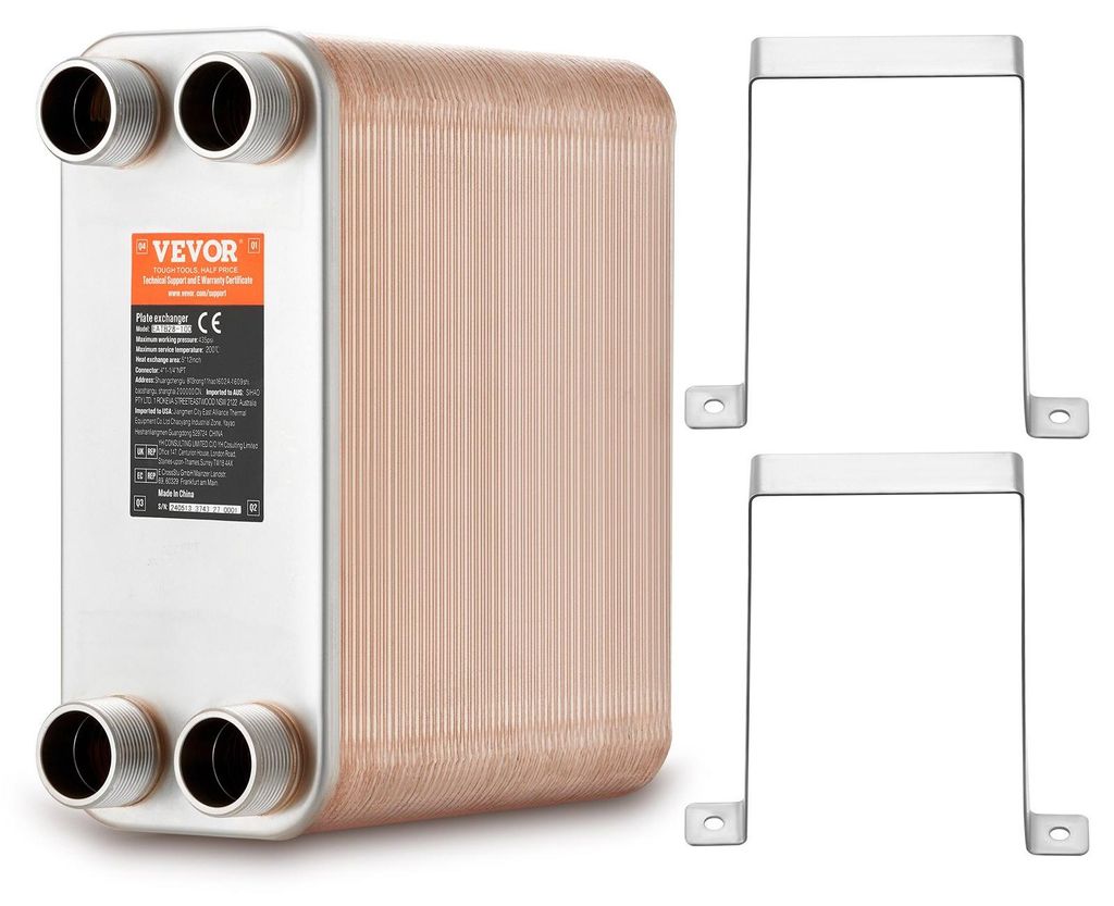 VEVOR 100 Echangeur de chaleur à plaques 316L Acier Image du produit 
