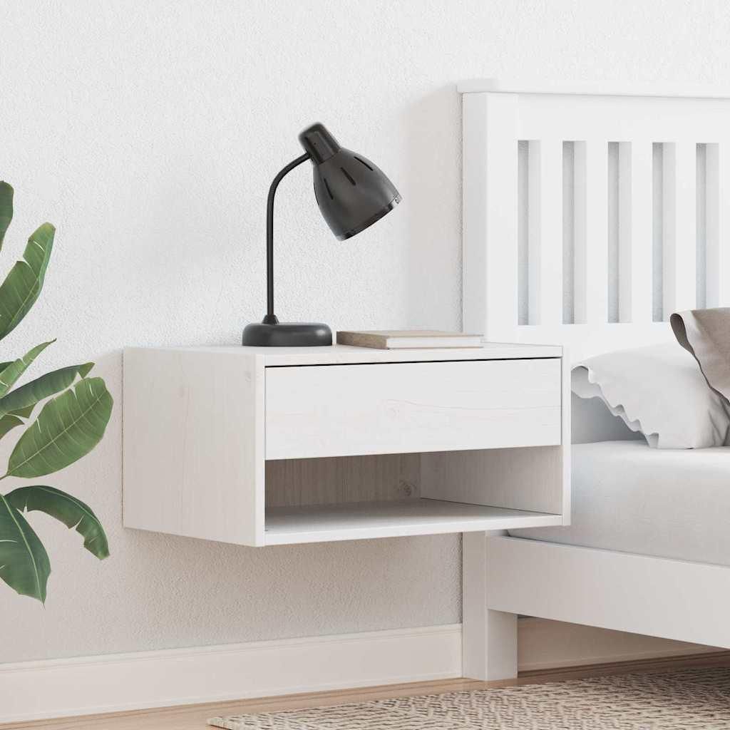 Maison Exclusive - Nachttisch Weiß 50 x 32,5 x 24 cm Massivholz Kiefer