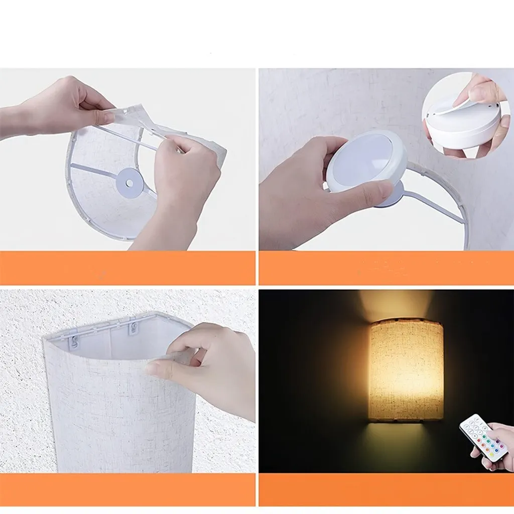 Applique Murale Dimmable sans Déplacement grâce à la Télécommande x2
