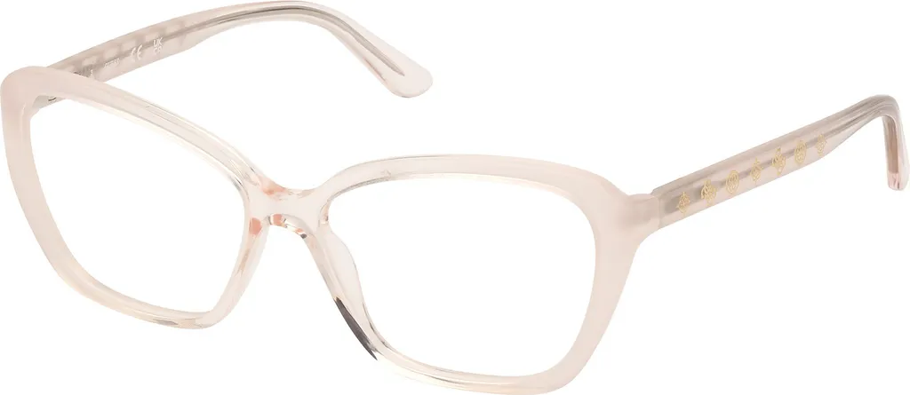 Lunettes Guess GU50115 en acétate ivoire brillant pour un look chic