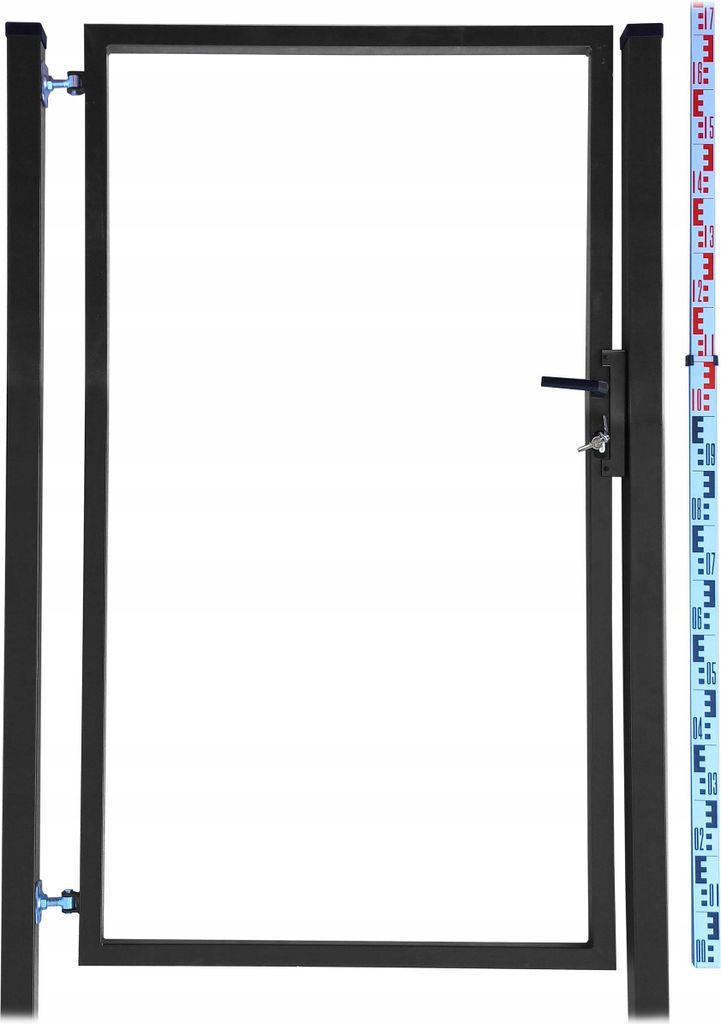 Gartentor - Rahmen für Zaunlatten und Paneele 170 cm Schwarz RAL9005 + PFOSTEN Zaunlatten