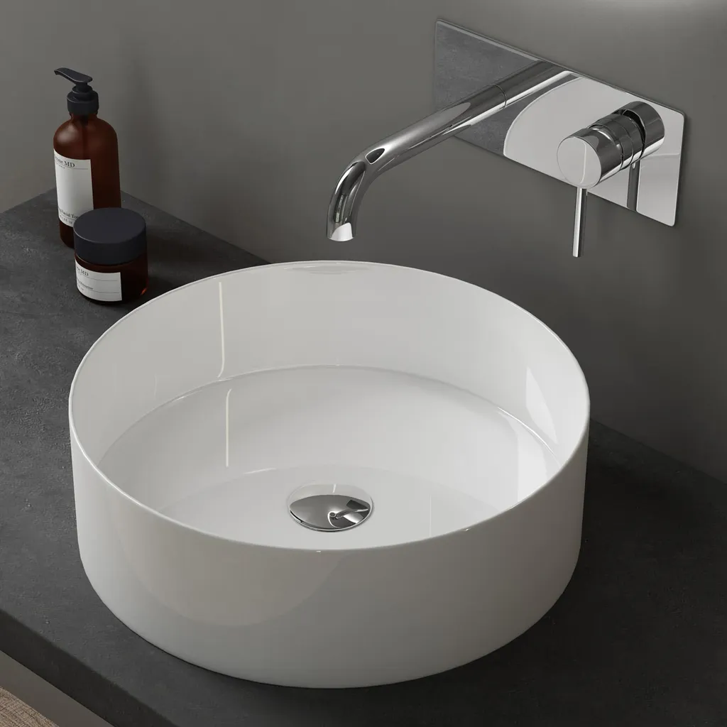 Lavandino Bagno Moderno 40cm | doporro Brüssel203 Ceramica Bianco