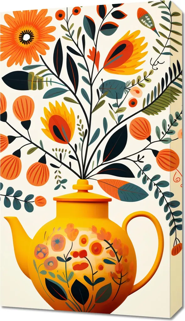 Image Thé luxuriant 40x70 cm - Donnez de la vie à vos murs sans éclat