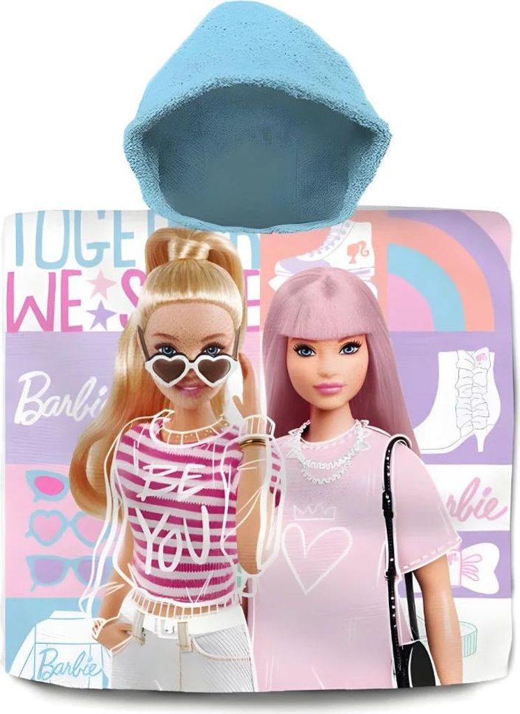Barbie and Friends Kinder Poncho Badeponcho 100% Baumwolle