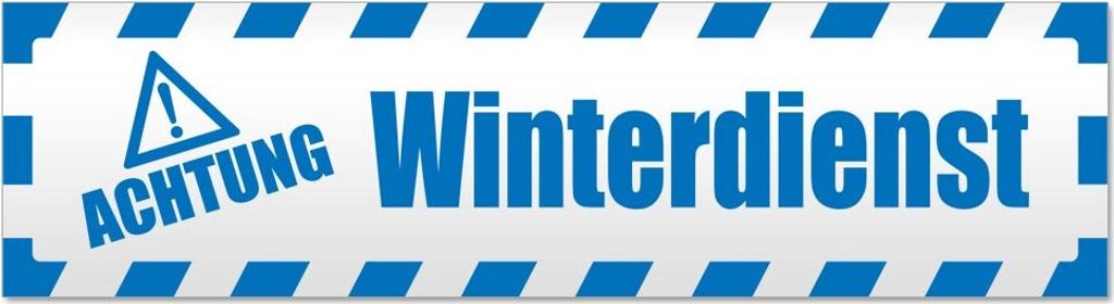 Achtung Winterdienst gestreift Magnetschild Schild magnetisch