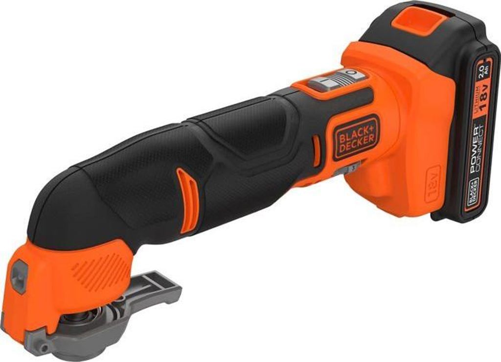 BLACK+DECKER Akku-Multifunktionswerkzeug BDCOS18N-XJ 18V (ohne Akku) + 18 Zubehörteile