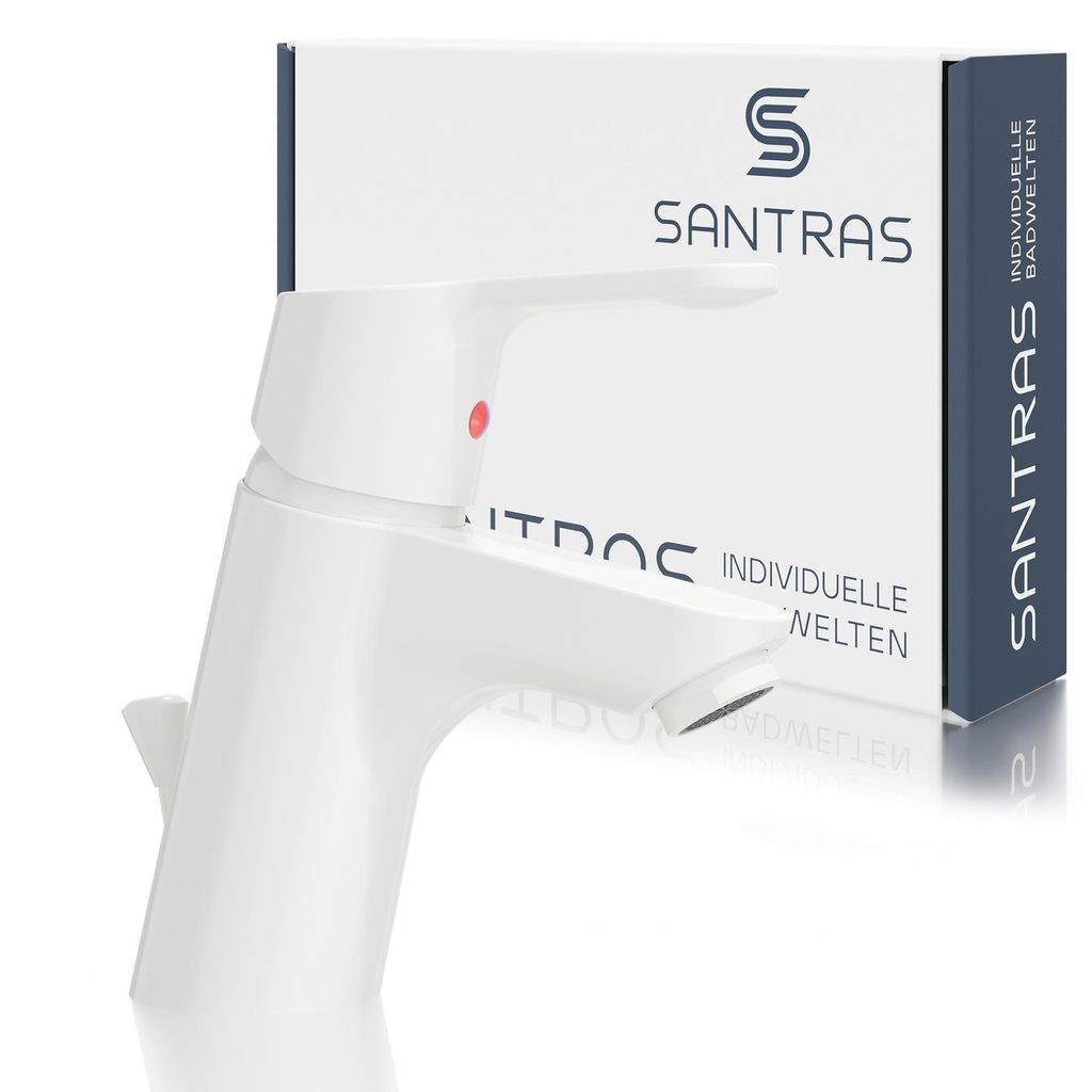 SANTRAS Waschtischarmatur Magis in Weiß (RAL 9003)