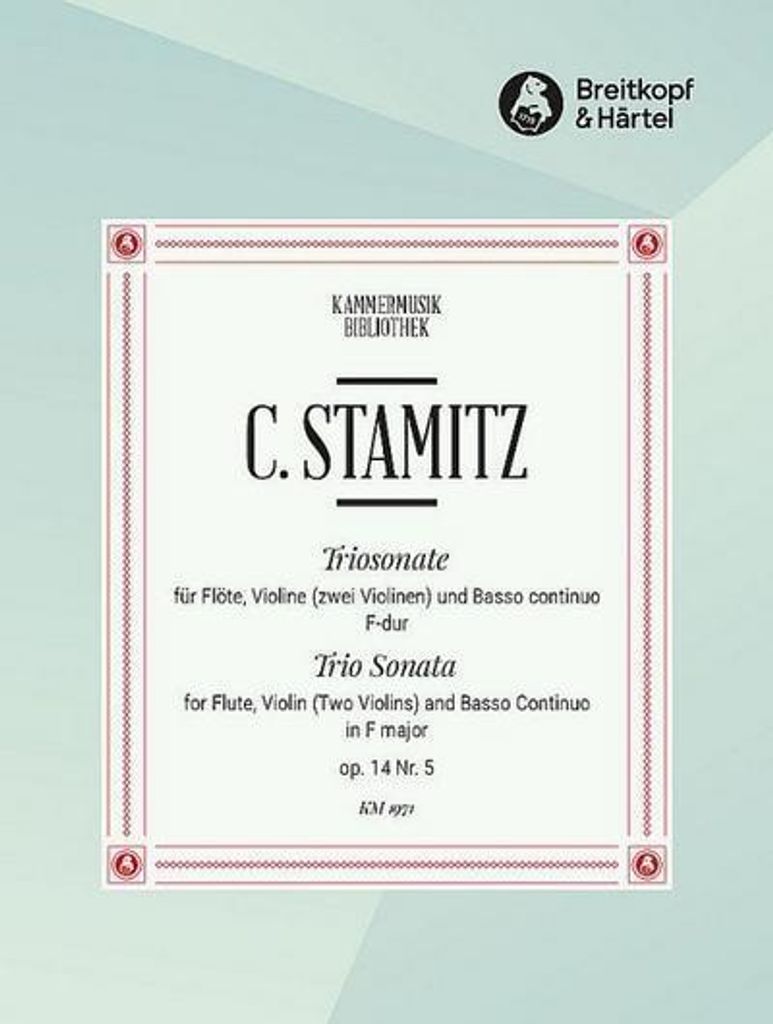Triosonate F-Dur op.14/5, Flöte (Violine), Violine und Basso continuo