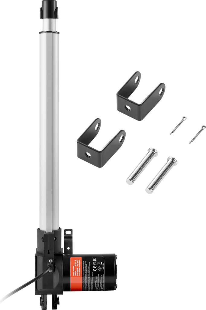 SucceBuy 12 V, 14 Zoll Hochleistungs-Linearantrieb 1320 lbs/6000 N, 0,19 Zoll/s Linearbewegungsantrieb mit Montagehalterung und IP44-Schutz für el...