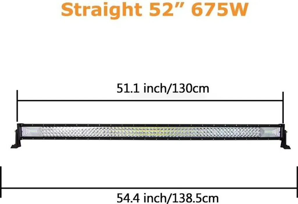 Rampe LED incurvée 675W faisceau combo étanche pour 4x4 et utilitaires