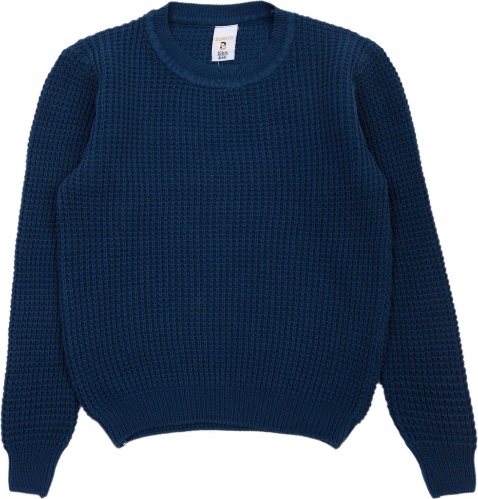 Kinderpullover - Dunkelblau - Größe 104 - 100% Baumwolle - Warmer Strickpullover