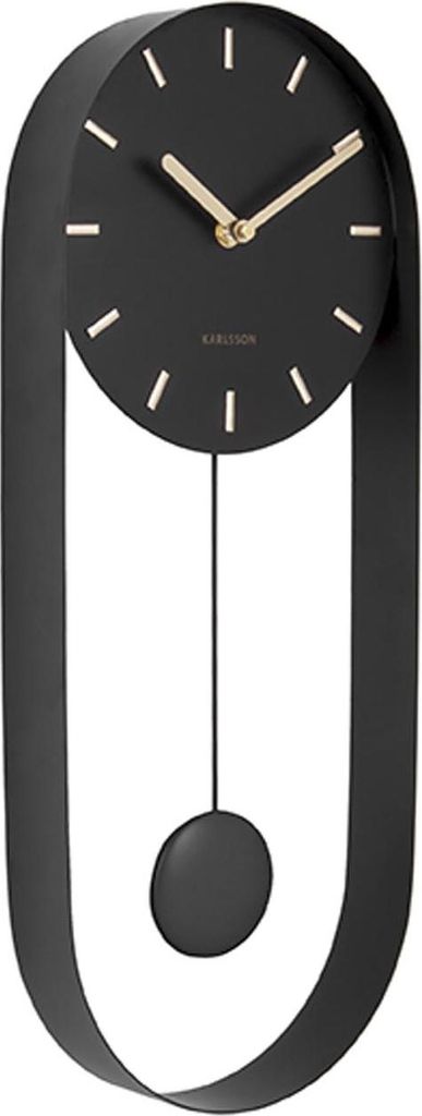 Karlsson - Wanduhr Pendulum Charm - Schwarz - 50x20x4,8cm Produktbild 