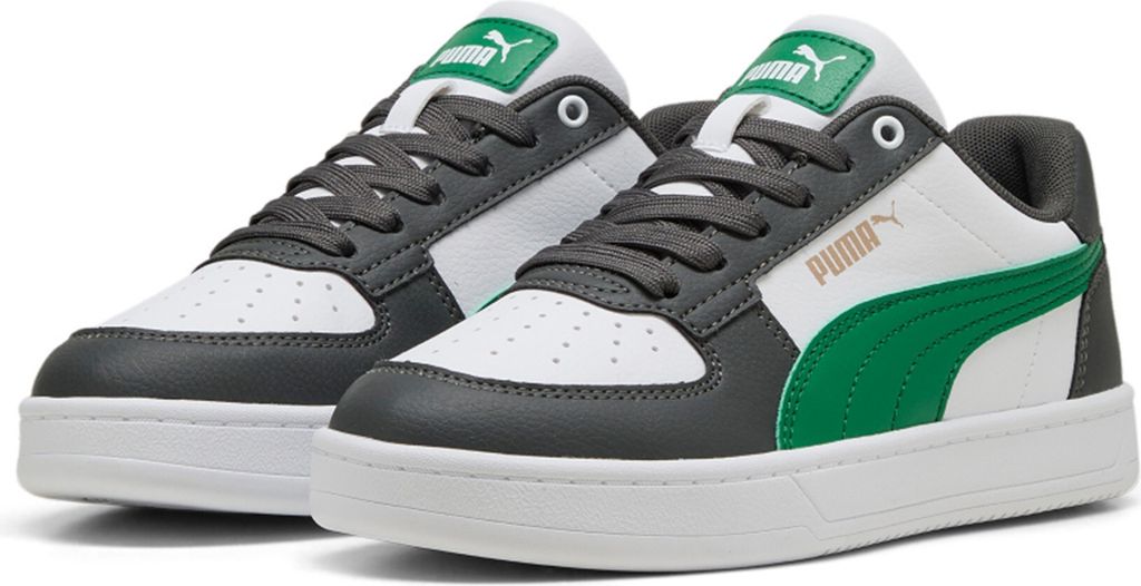 Puma Caven Jr. Sportschuhe Kinder Sneaker Schnürer Weiß Freizeit, Schuhgröße:EUR 37 | UK 4
