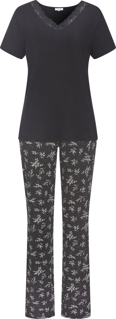 Vivance Dreams Pyjama 2 -teilig schwarz/creme-geblümt Größe 36/38