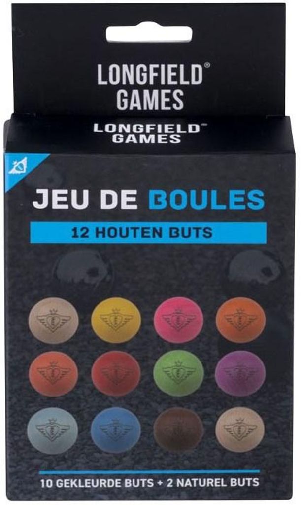 Angel Toys Holz Boule Zielkugeln Set 12 Stück - bunt und natur