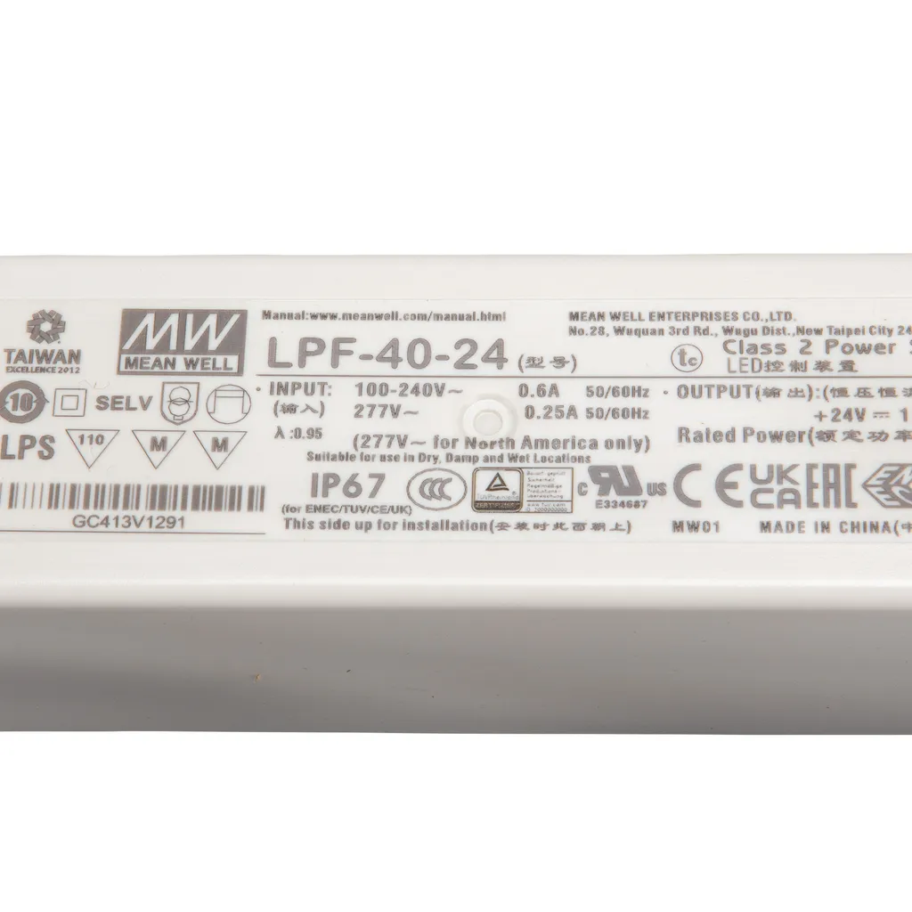 Driver LED 24V 40W IP67 pour éclairage salle de bain et jardin LPF-40-24