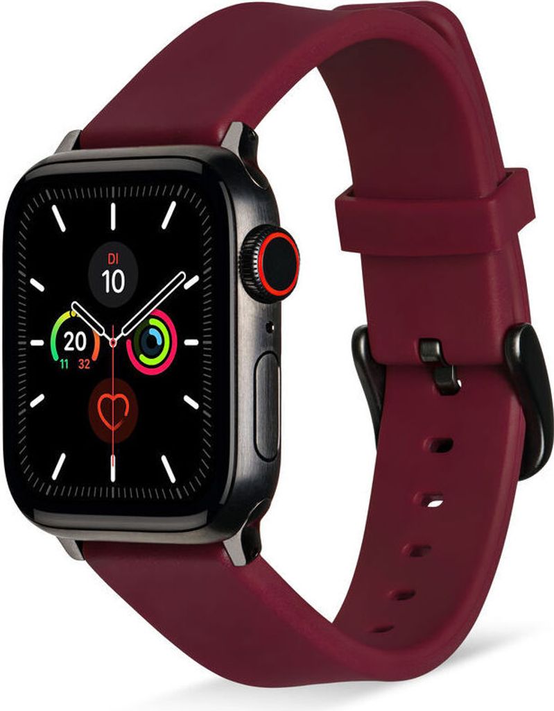 ARTWIZZ WatchBand Silicone für Apple Watch 9-7 (41mm), 6-4 & SE (40mm), 3-1 (38mm) - Silikon Uhrenarmband, Rot