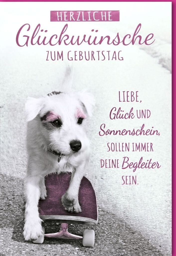 Geburtstag - Glückwunschkarte im Format 11,5 x 17 cm mit Produktbild 