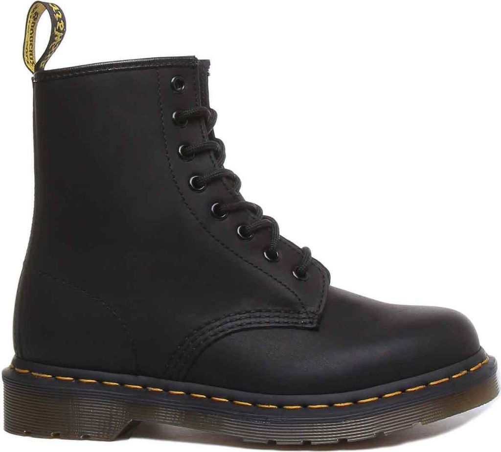 Dr. Martens 1460 Black Greasy Boots Schwarz - Große 37