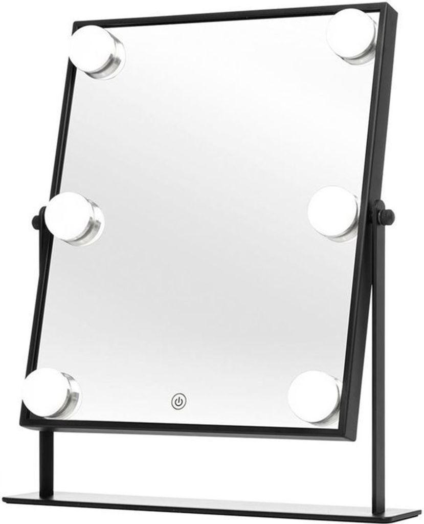 UNIQ Hollywood Schminkspiegel mit LED Beleuchtung und Touchfunktion - Schwarz