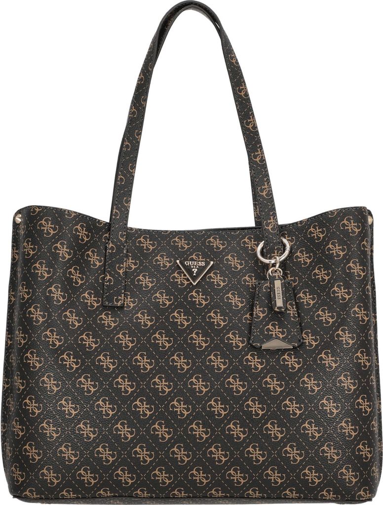 GUESS Damen Handtasche Meridian Brown Logo