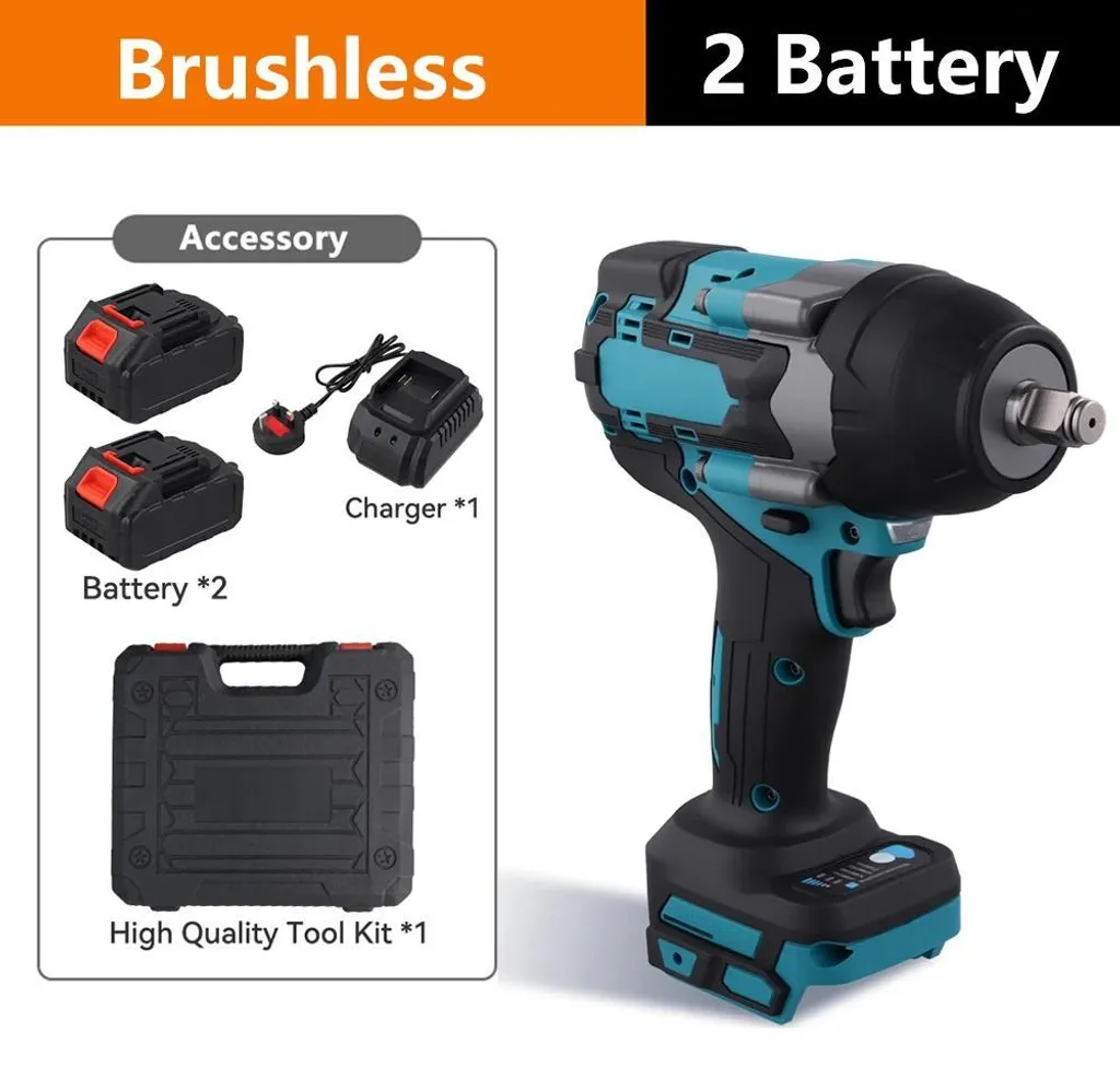 Boulonneuse à chocs rotative 1800 Nm 18V - Pack complet moteur Brushless