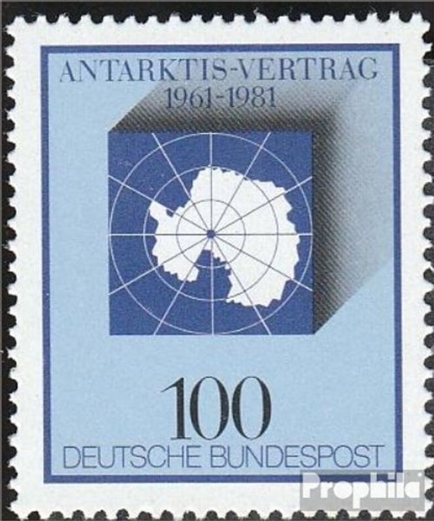 Briefmarken BRD (BR.Deutschland) 1981 Mi 1117 (kompl.Ausgabe) postfrisch 20 Jahre Antarktis-Vertrag