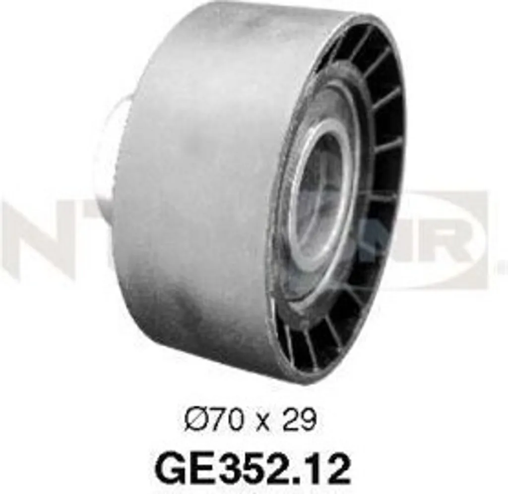 Poulie de renvoi renforcée SNR GE352.12 compatible Ford OE 1038384 Acier