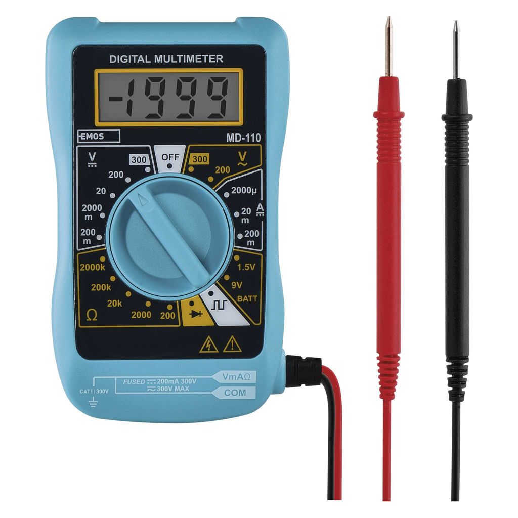 EMOS Digital-Multimeter, Spannungsprüfer, Volttester, Spannungstester, AC, DC Multimeter, M0320