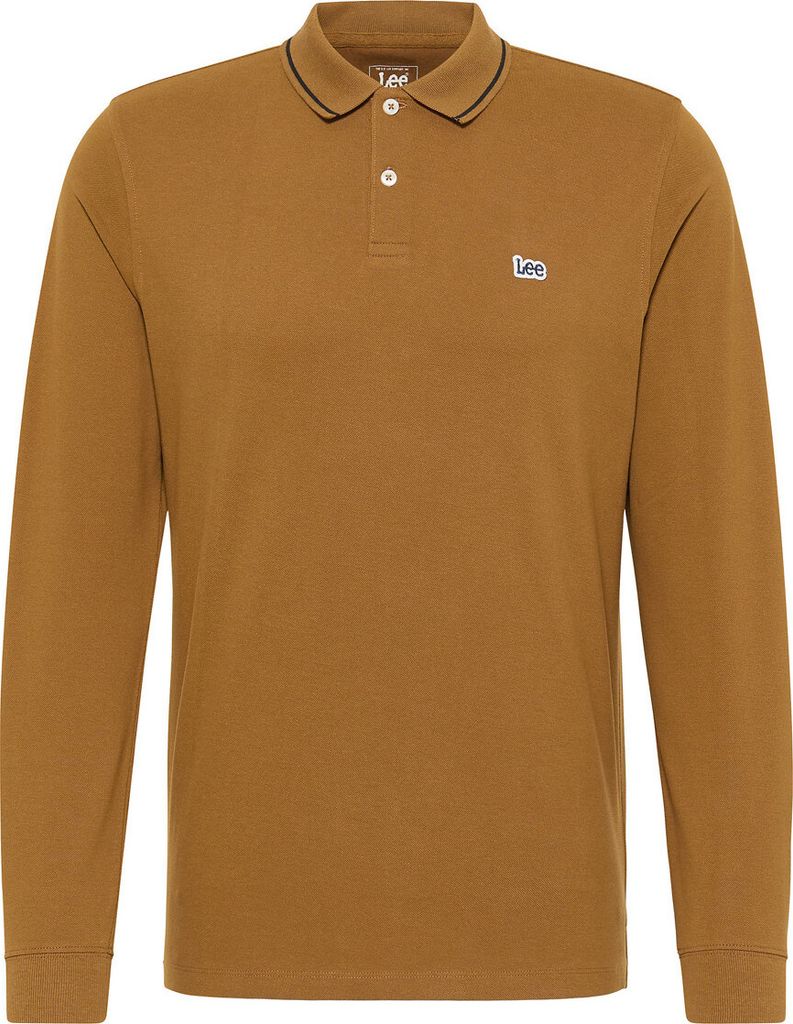 LEE Herren, Poloshirt LS PIQUE POLO, M, Braun, poloshirt, herren,