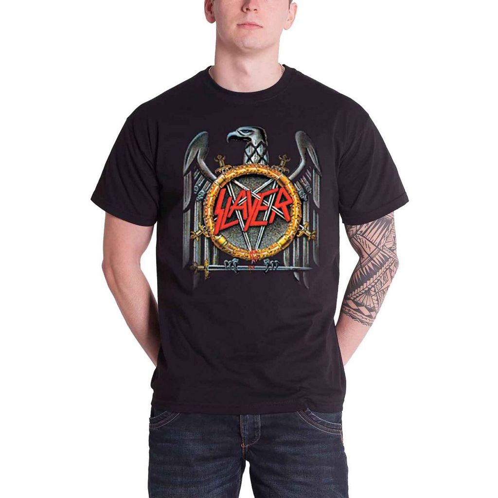 Camiseta Slayer Hellmitt Para Hombre – Algodón 100% Oficial – Estilo Regular Manga Corta