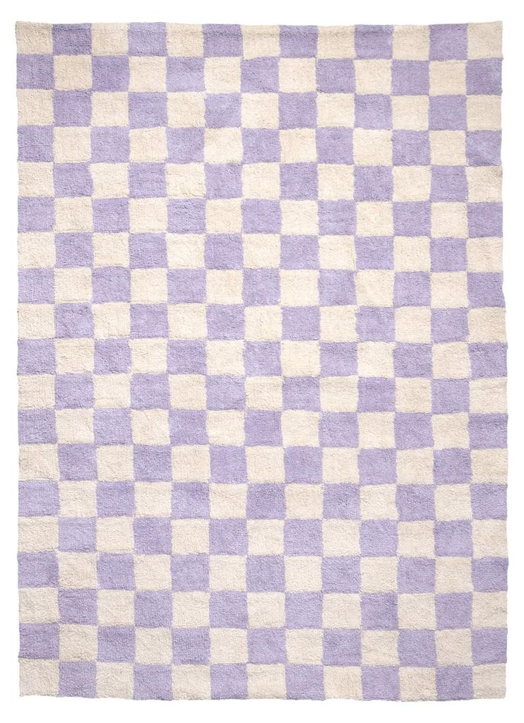 Retro-Teppich - Gambit in Lila/Weiß Produktbild 