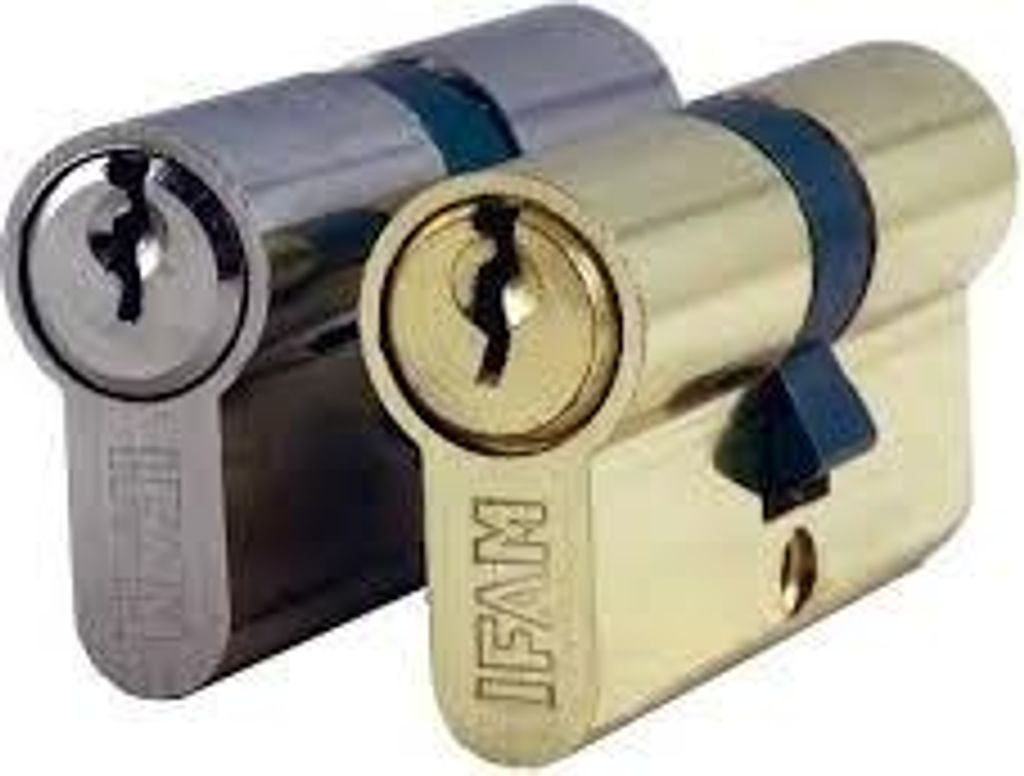 Europäischer Zylinder vernickelt variiert Serie C IFAM - 30+30 - 3 Schlüssel - Schrauben 5x40/5x60 - 14400