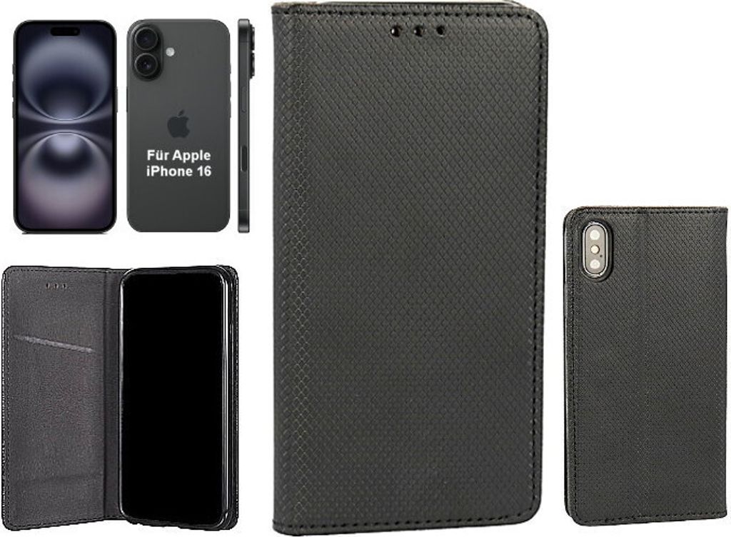 BookCase - Apple iPhone 16 - SMART DIARY black