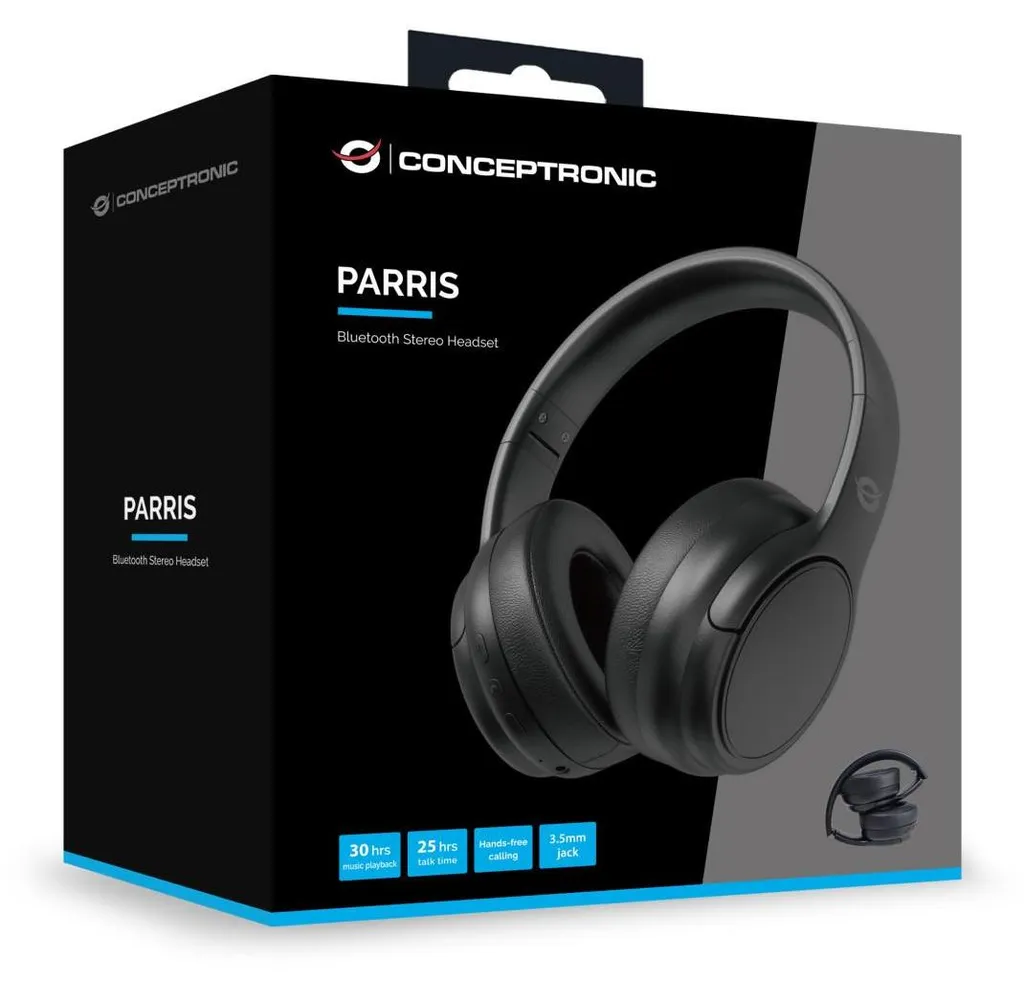 Casque Bluetooth 5.4 Stéréo Conceptronic PARRIS03B avec Micro Intégré Noir - 4