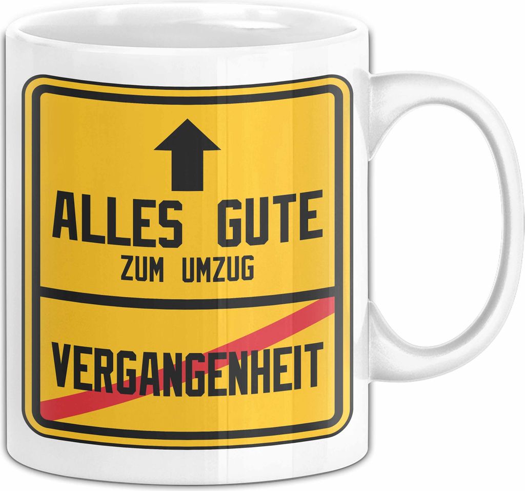 Einzugsgeschenke Wohnung Tasse Haus Umzug Geschenkidee Alles Gute Zum Umzug Geschenkidee Kaffee-Becher (Weiß)