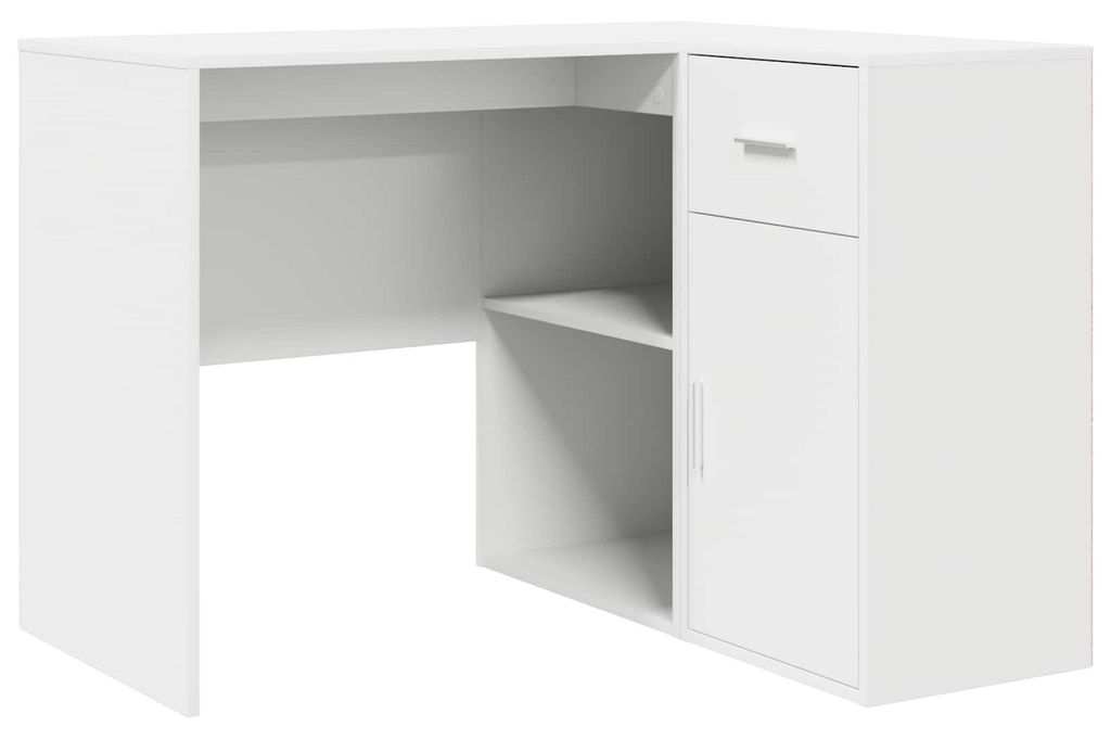 vidaXL Scrivania angolare con cassetti, bianca, 102 x 88 x Immagine del prodotto 