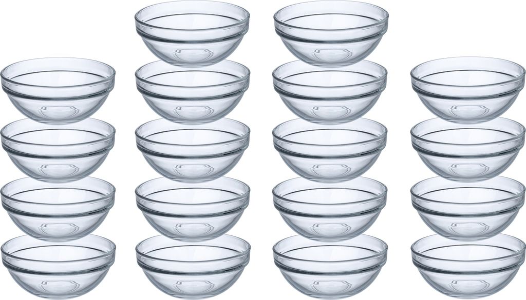 18x Schüsseln aus Glas Ø 9 cm Glasschälchen Dipschale Produktbild 