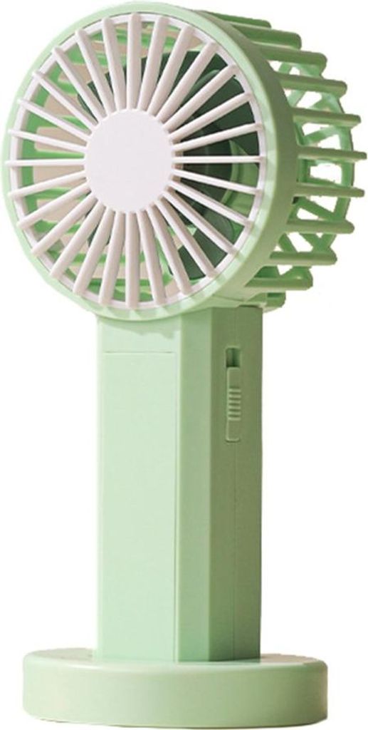 INF Mini USB Handventilator LED 13.5cm x 6.1cm x 6cm ABS 2 Stufen Reise Grün