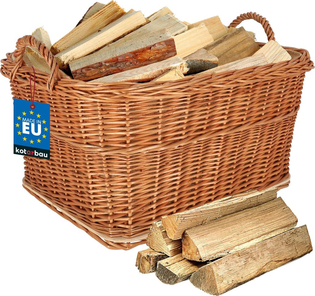 KOTARBAU® Weidenkorb für Brennholz Holzkorb für Kaminholz Produktbild 