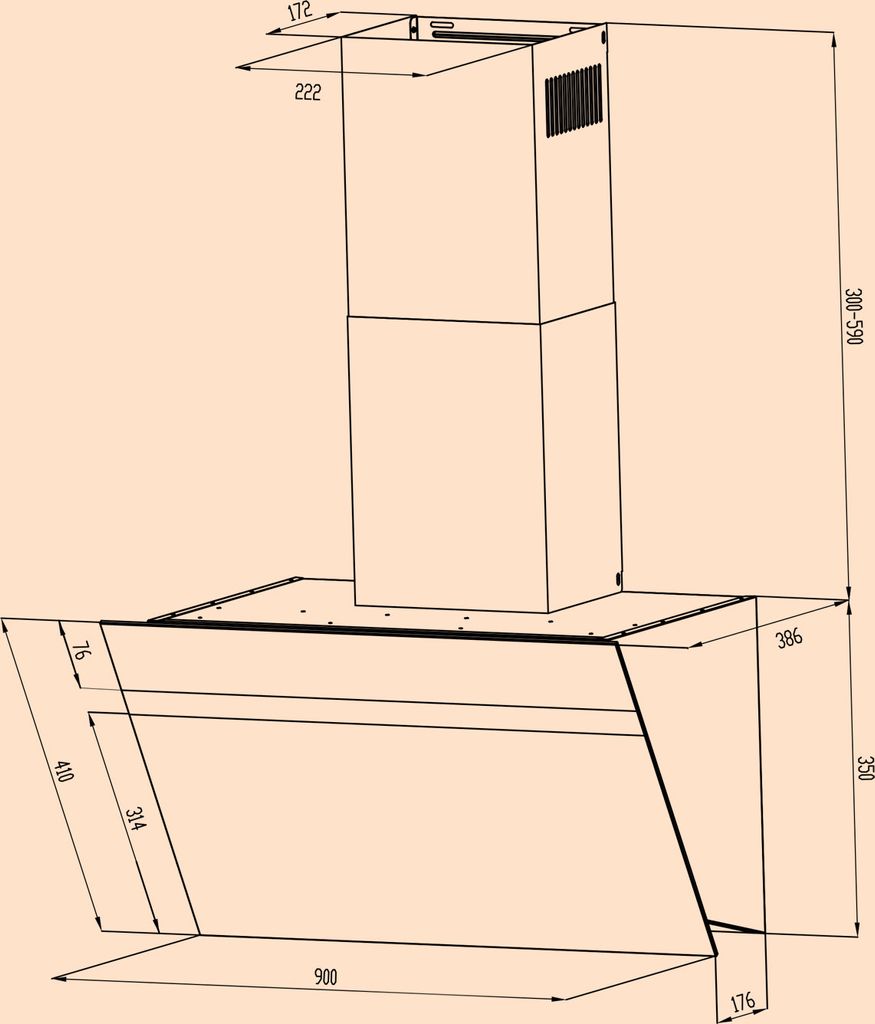 Klarstein Dunstabzugshaube 90 cm Umluft/Abluft, Produktbild 8