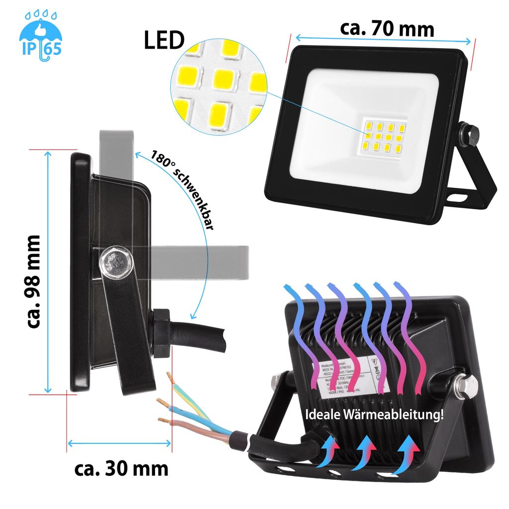 LED Fluter 230V Strahler 10W 4000K | Kaufland.de