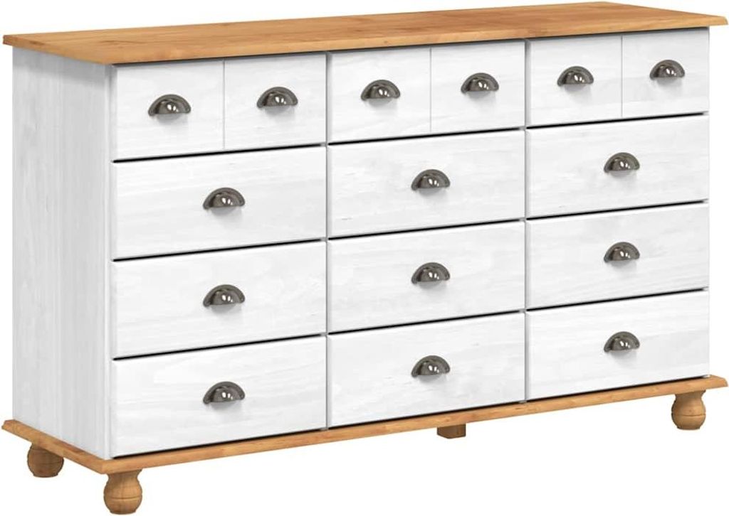 Schubladenkommode mit Schubladen ASKIM Weiß 79 x 40 x 133,5 cm